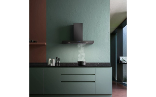 FALMEC MERCURIO EVO 90 BK – стенен аспиратор 90 см, матово черен/инокс, клас A